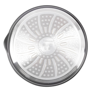 Batería de cocina 10 Pzs Negro / Mango extraíble, 3 Sartenes, 2 Cazos, Tapas y Utensilios/Aluminio fundido