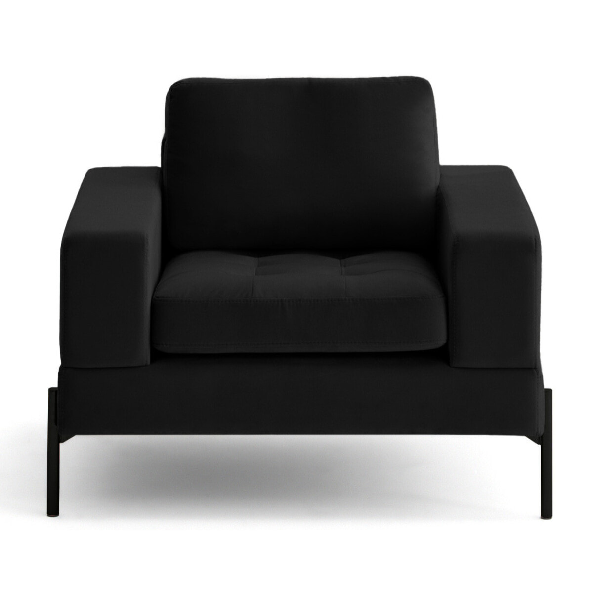 Isaure - fauteuil en velours - Noir