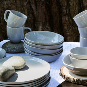 Lot de 6 assiettes creuses, GALET