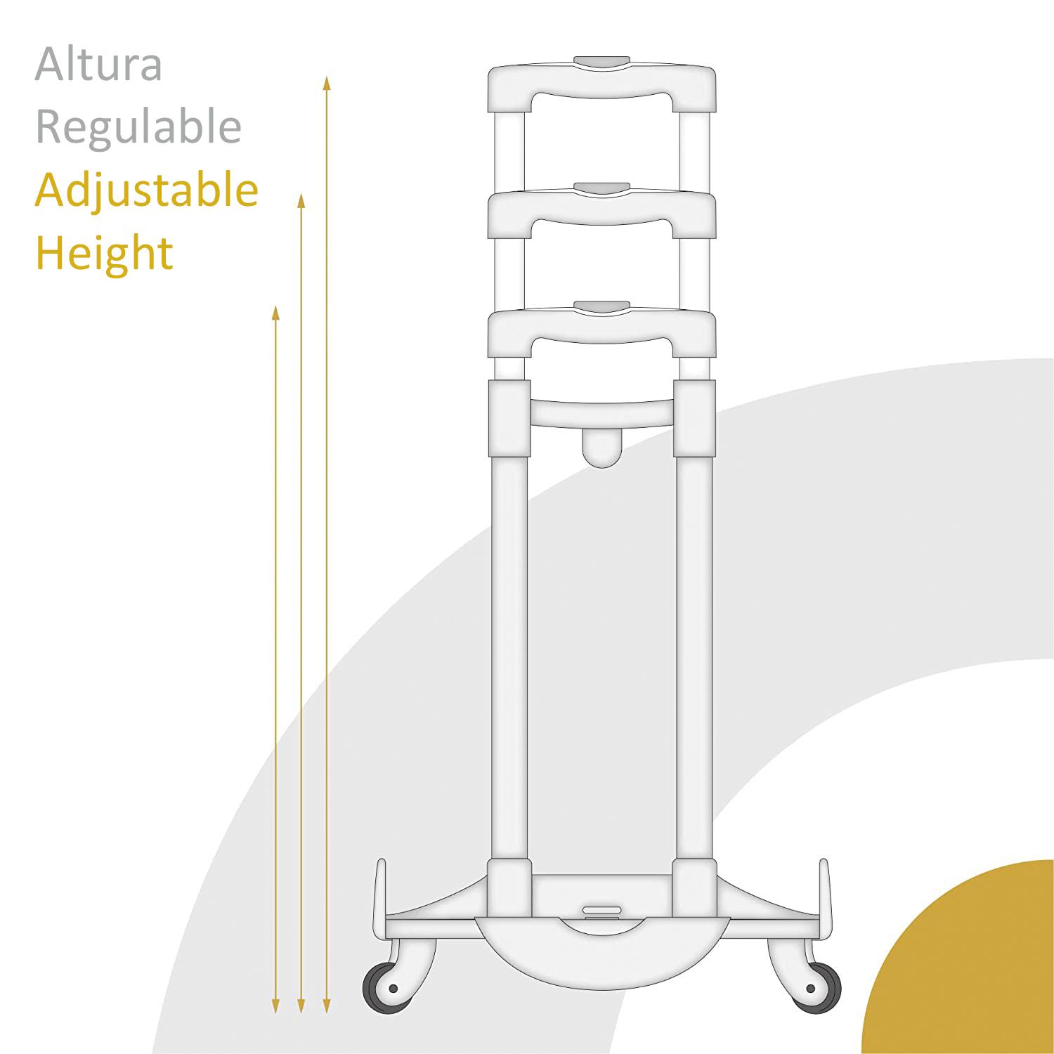 Trolley carro universal Toybags 360º. Multidireccional, 4 ruedas. Stopper antivuelco, construcción reforzada.