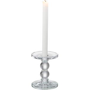 J-Line bougeoir Druppels - verre - transparent - small