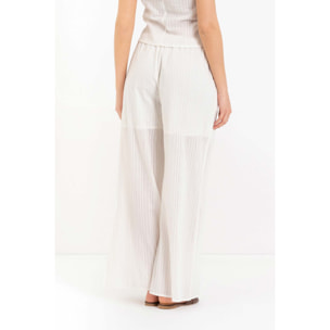 Kocca - Pantaloni da donna in cotone a righe con gamba larga Donna