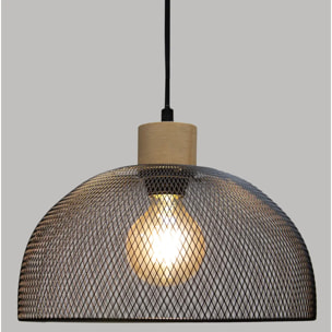 Suspension "Sam" métal noir D30cm