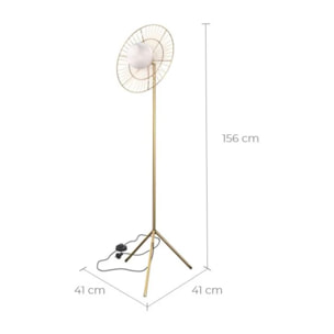 Lampadaire en métal doré - Bandia