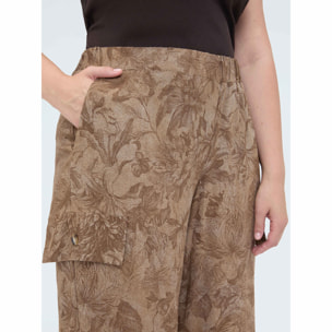 Fiorella Rubino - Pantaloni cargo con stampa - Beige