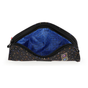 Estuche doble Gabol VIRTUAL negro y resistente al agua