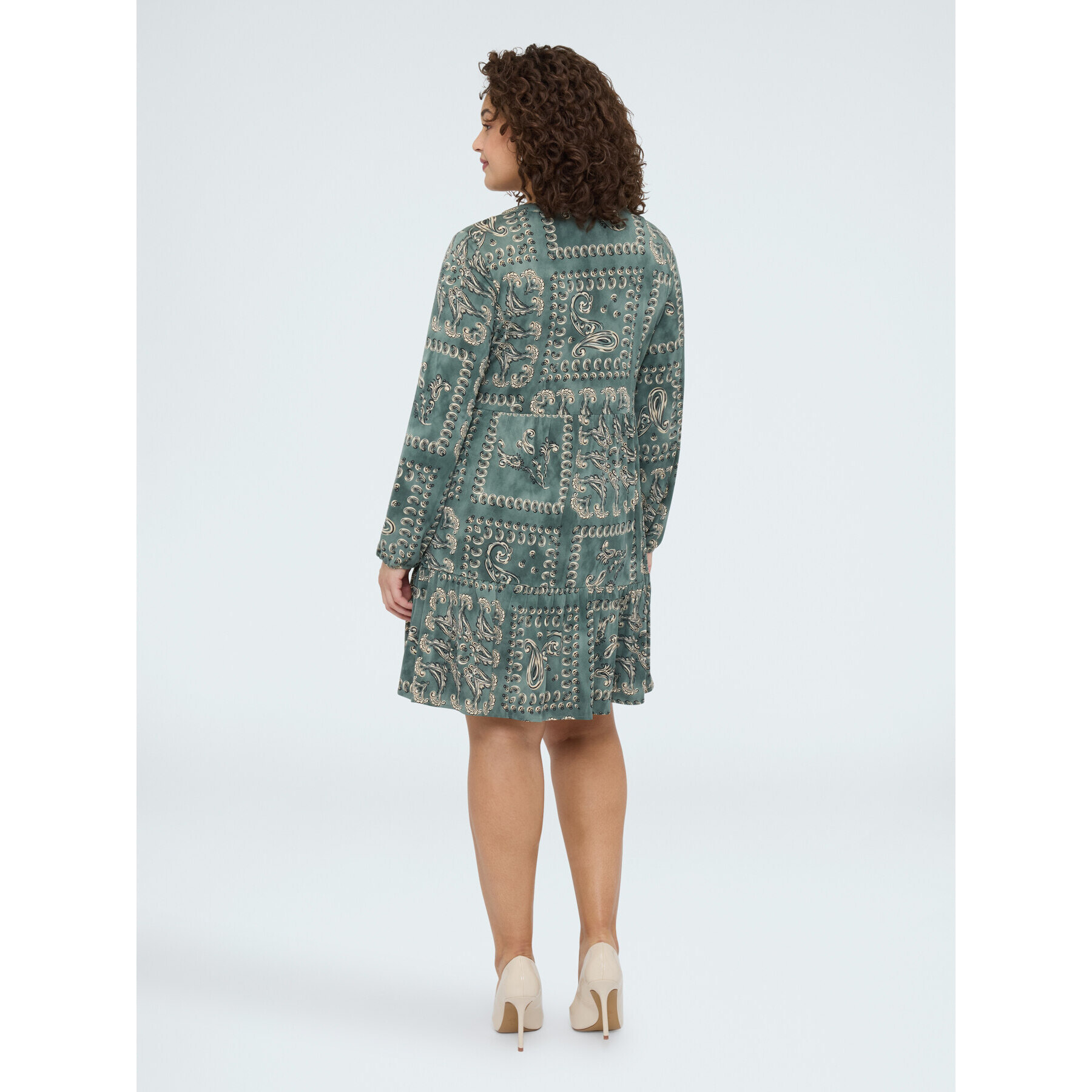 Fiorella Rubino - Vestido SMILE con estampado paisley - Verde militare