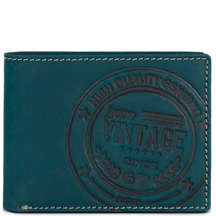 Cartera Hombre Piel Skpat Vintage Azul