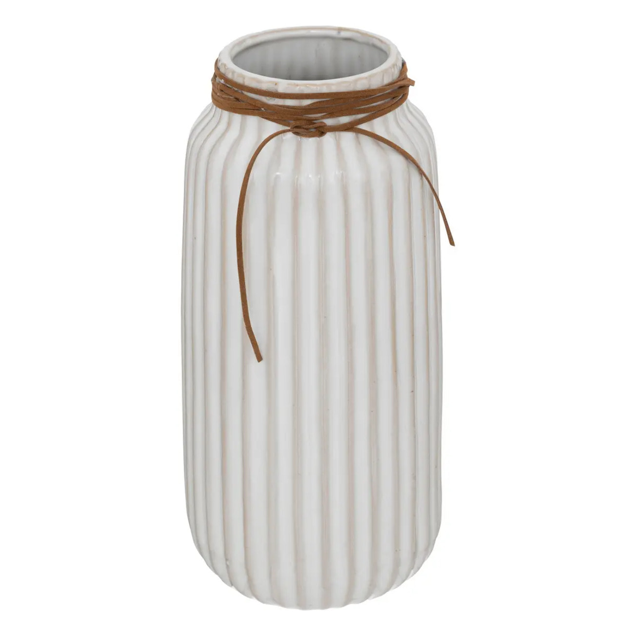 Vase "Le cafe bordelais" en céramique H28cm blanc