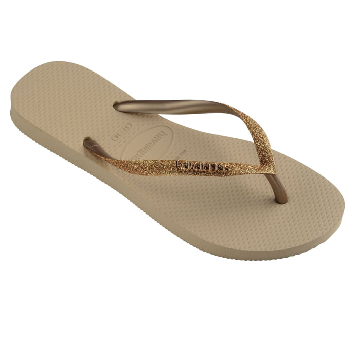 Infradito Havaianas Slim Glitter II Marrone