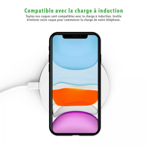 Coque iPhone 11 Pro Silicone Liquide Douce noir Poissons La Coque Francaise.