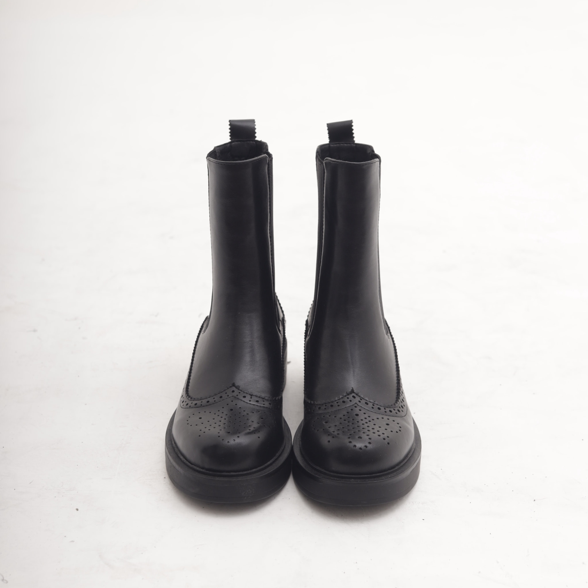 STIVALETTO CHELSEA BROGUE NERO