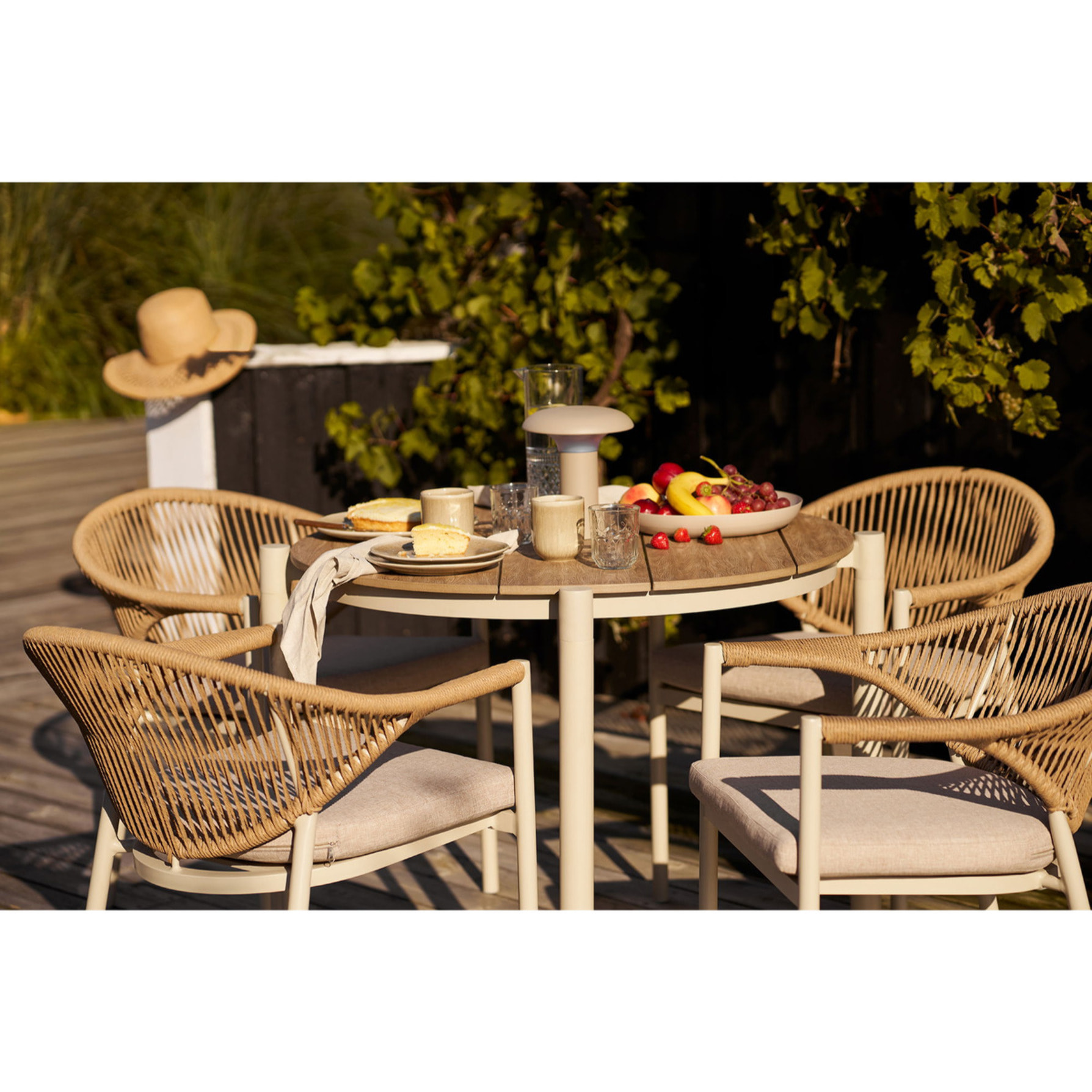 Lampada LED solare ricaricabile Ramsey in PP beige ø18 cm