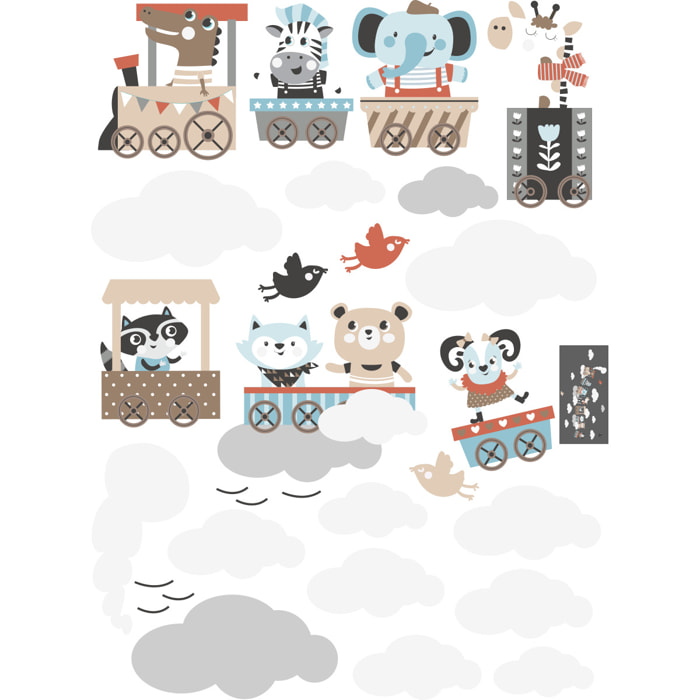 Stickers muraux | Sticker Mural Autocollant - ANIMAUX EN BALADES DANS LES RÊVES - Stickers adhésifs