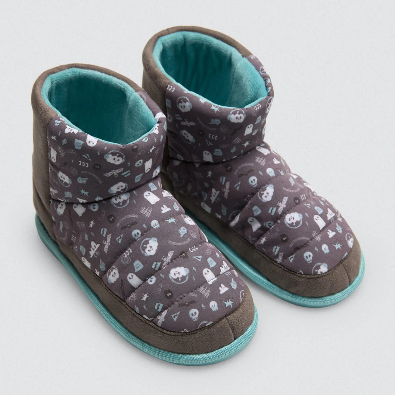 Stivaletti da casa per bambini con stampa fantasma