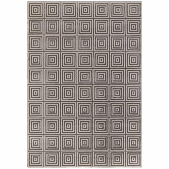 Tapis salon, motif géométrique relief, taur, chaleureux
