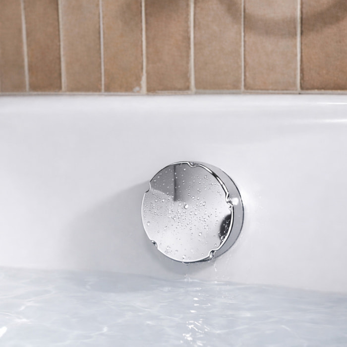 Vidage de Baignoire 50 mm Finition Chrome avec Trop-plein