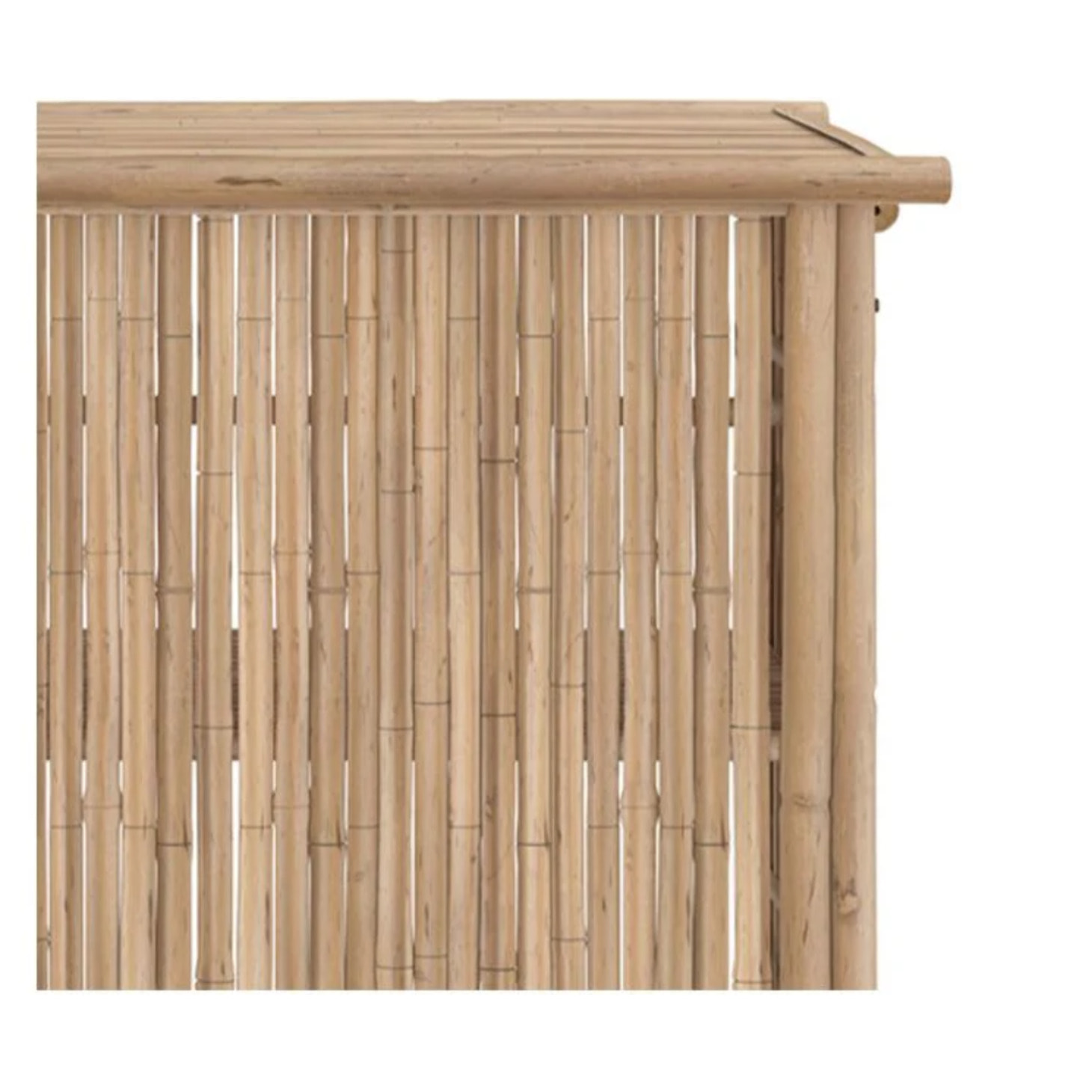 Ensemble bar et chaise de bar de jardin en bambou (lot de 2) - Vadella