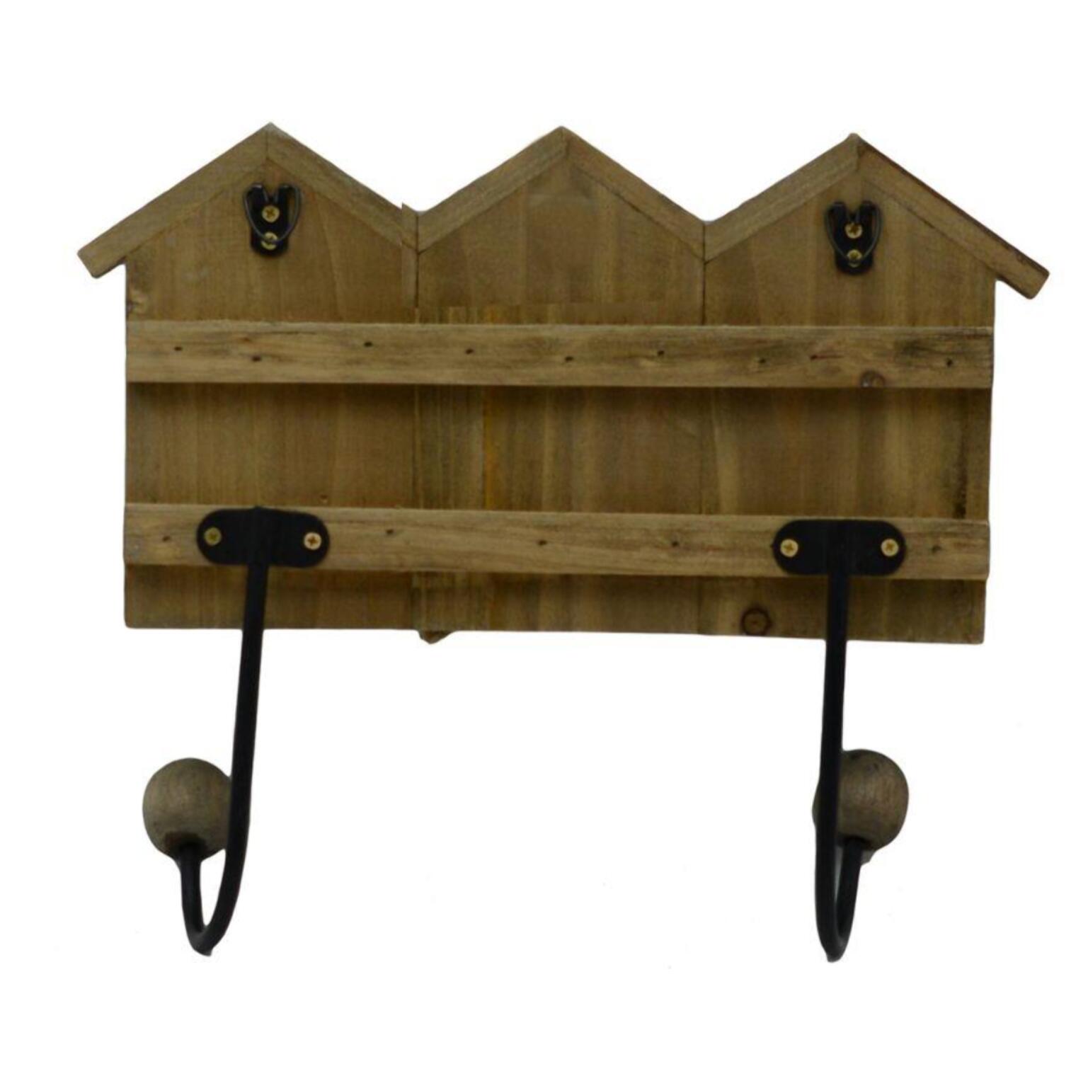 Appendino mare in legno da 2 posti, cabine con ancora cm27,5x23x8,5