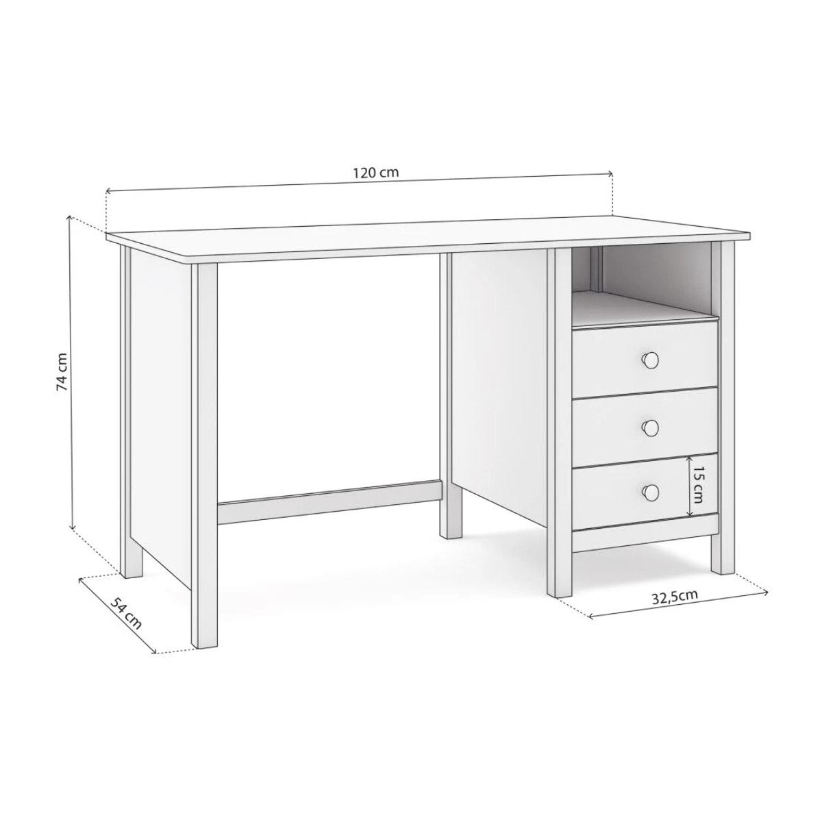 Mesa de escritorio Solna Blanco