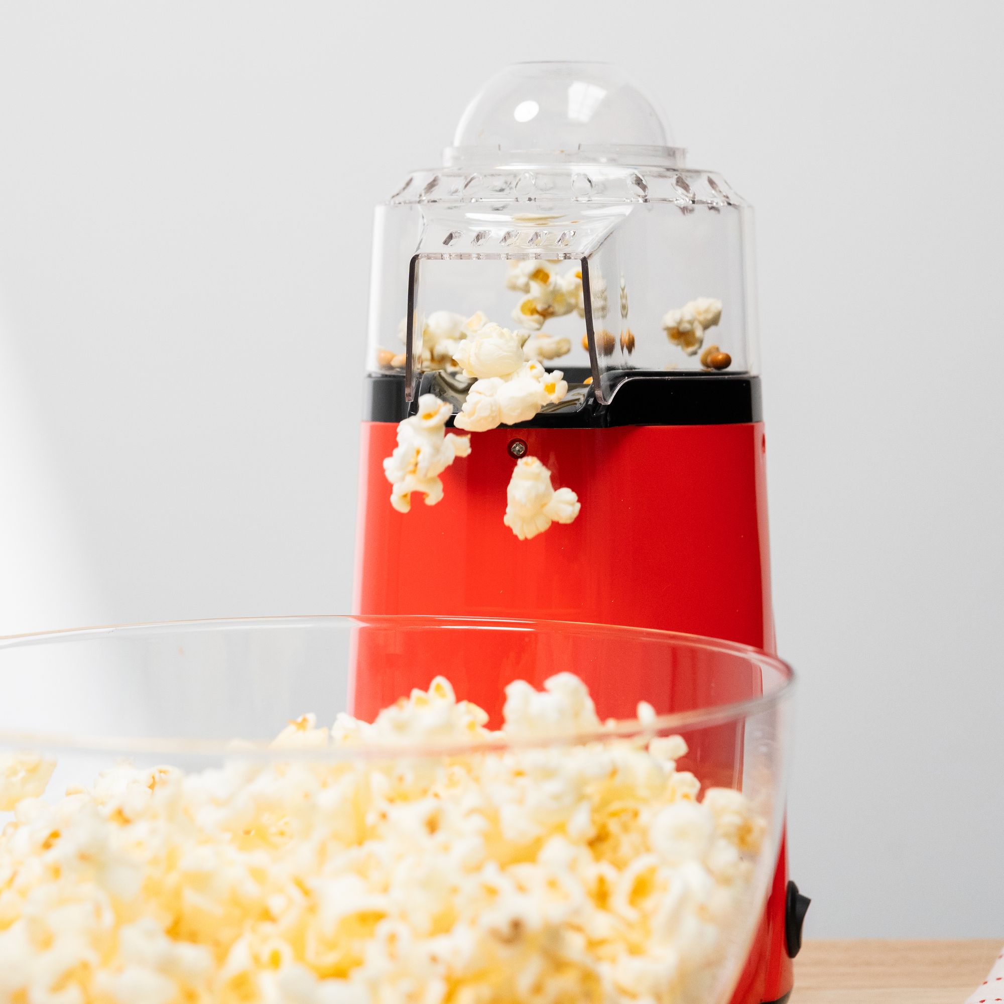 Popmar macchina per popcorn ad aria calda - rosso - 15x26x14,5 cm
