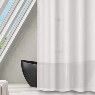 Rideau de douche Polyester ROMANA Blanc transparent MSV