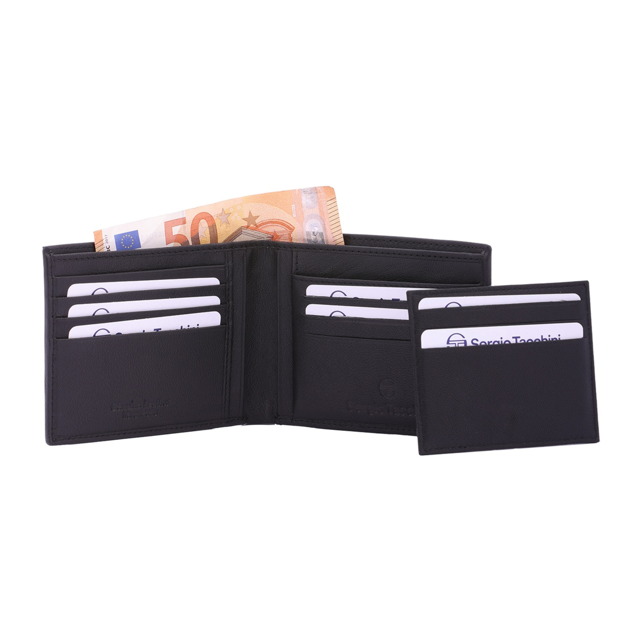 Portafoglio uomo in vera pelle - Modello False - Casual - 10.0 x 12.5 x 2.0 cm