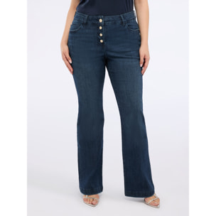 Fiorella Rubino - Jeans acampanados lavado azul - Azul