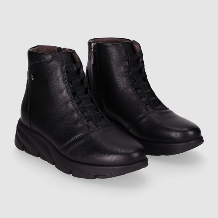 Botines de Piel - Negro - Tacón: 3 cm