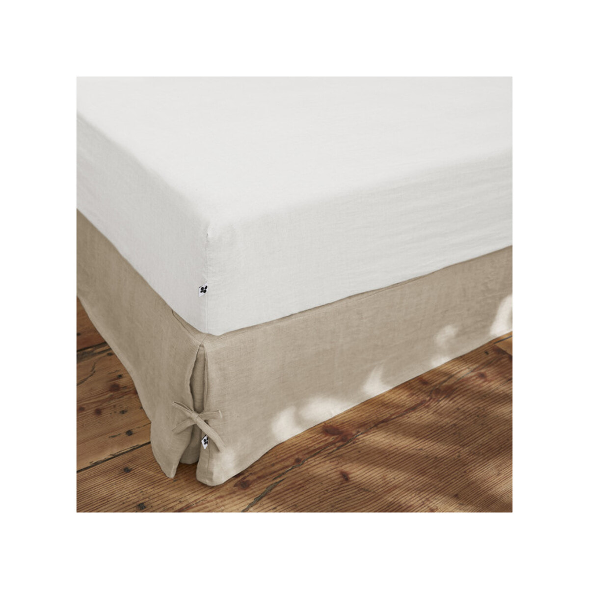 Drap Housse 180 x 200 cm en Lin Lavé - SOLINE