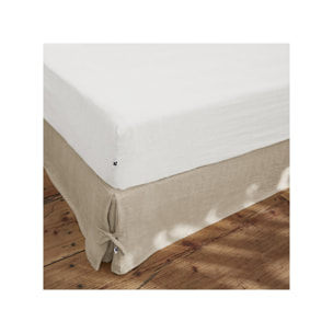 Drap Housse 180 x 200 cm en Lin Lavé - SOLINE