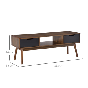 Mueble de TV Mesa de Salón Televisión de 50 Pulgadas con 2 Cajones 122x39x46 cm