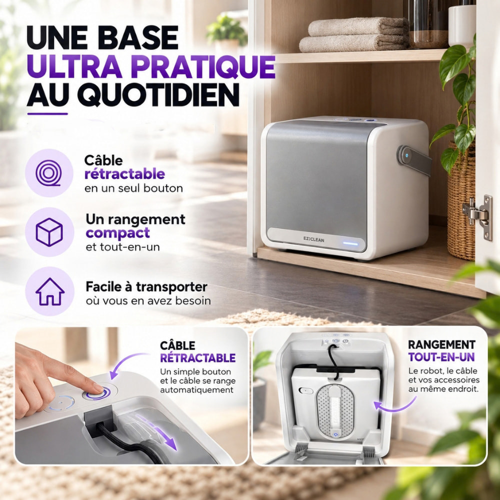 Robot Lave-vitres avec Station eziclean®Windobot S15 Station ULTRA
