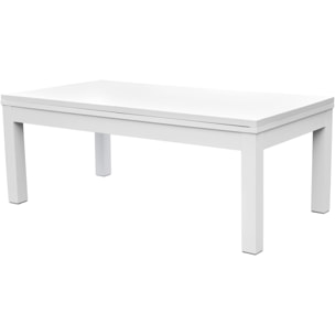 Table de billard convertible blanche tapis bleu - Eddie