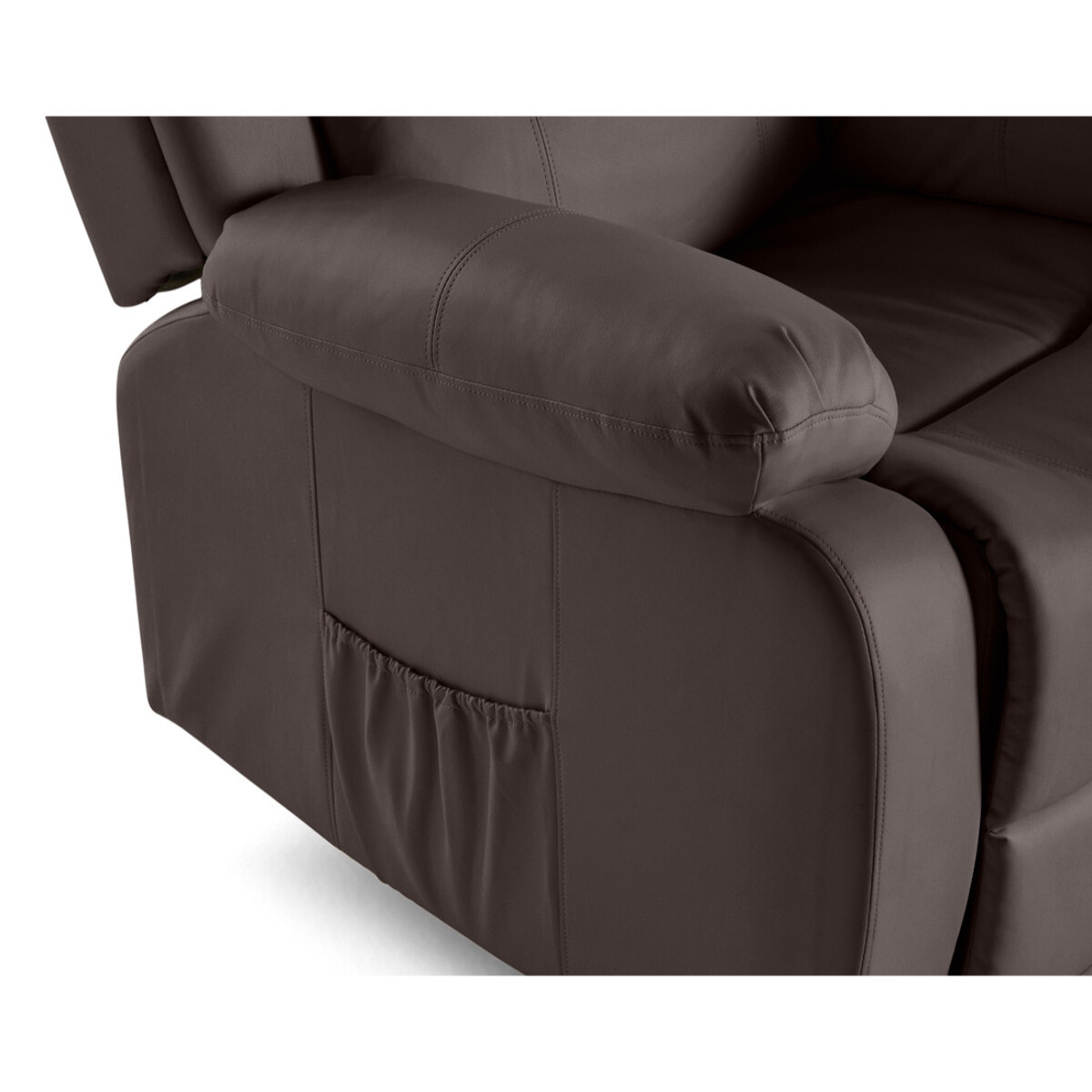 Armand - fauteuil relax électrique en simili - Marron