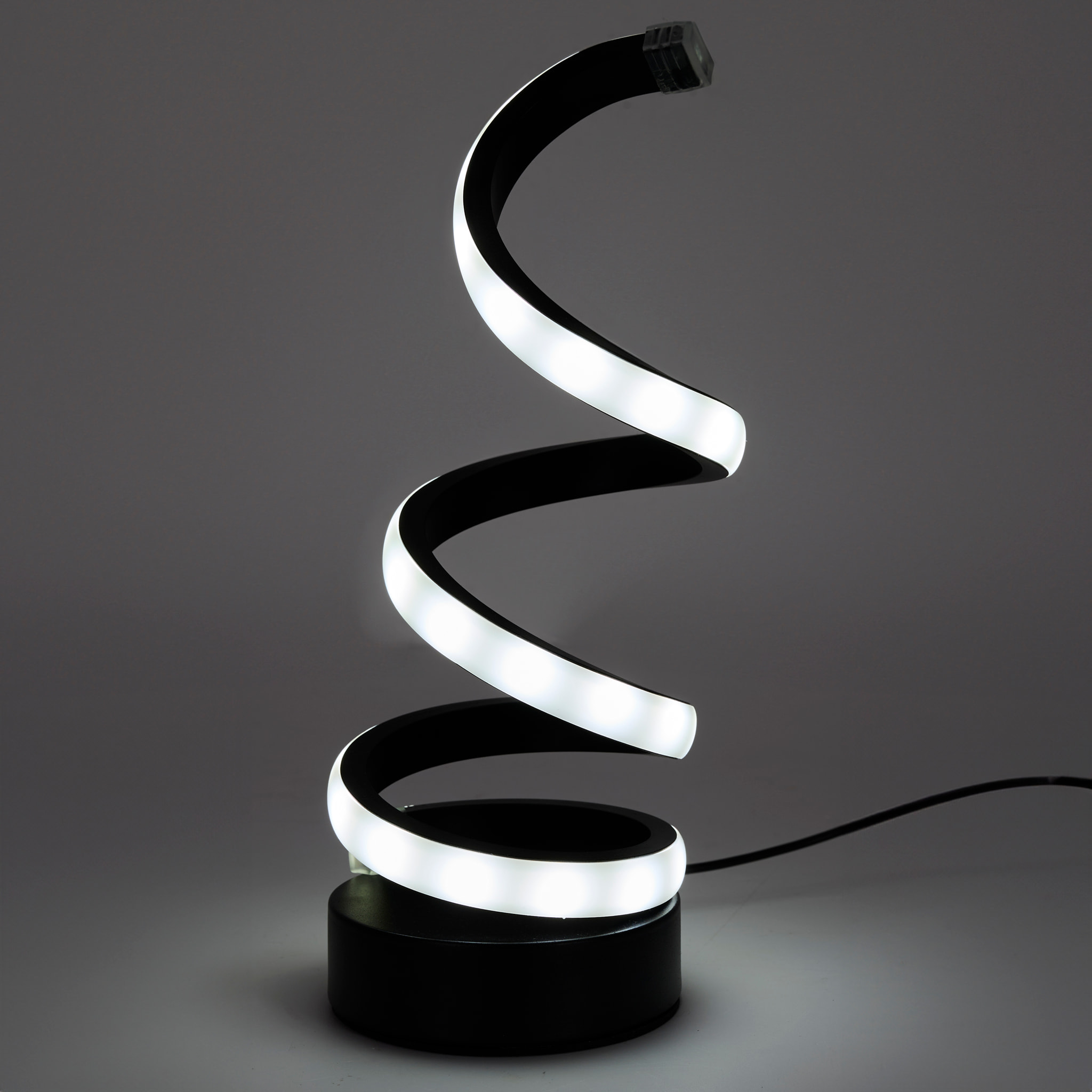 Lampe - HOME DECO FACTORY - LED - Spirale - Noir