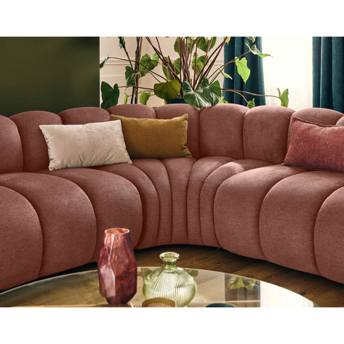 Debbie - module d'angle réversible en tissu texturé - Rose