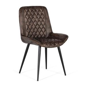 Silla de Piel 53 Cm Estilo Moderno Clásico