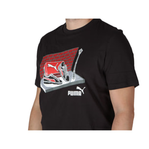 T-Shirt Puma Graphics Sneaker Box Tee Nero