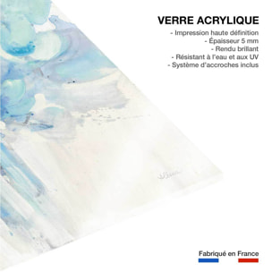 Décoration murale fleurs Bouquet bleu Tableau plexiglas