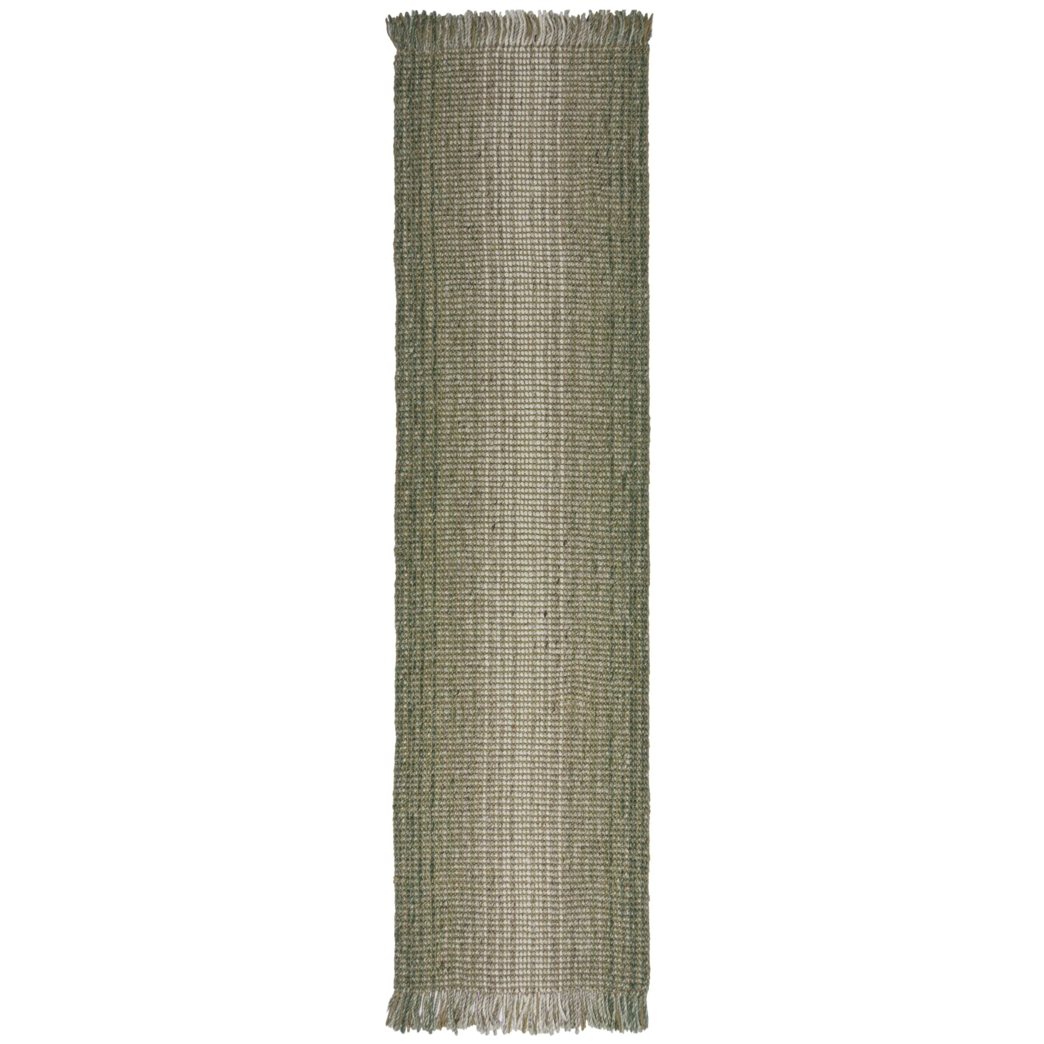Tapis en jute de couloir OMBRE Vert