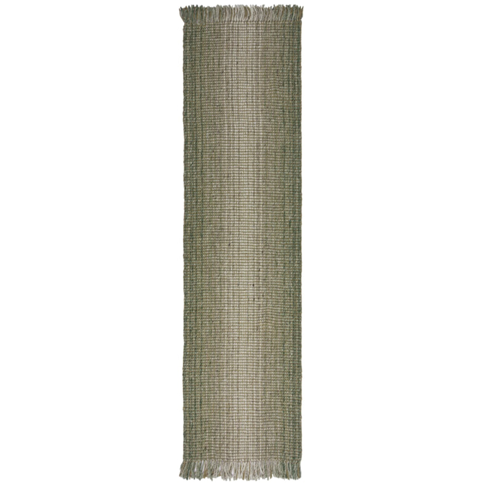 Tapis en jute de couloir OMBRE Vert