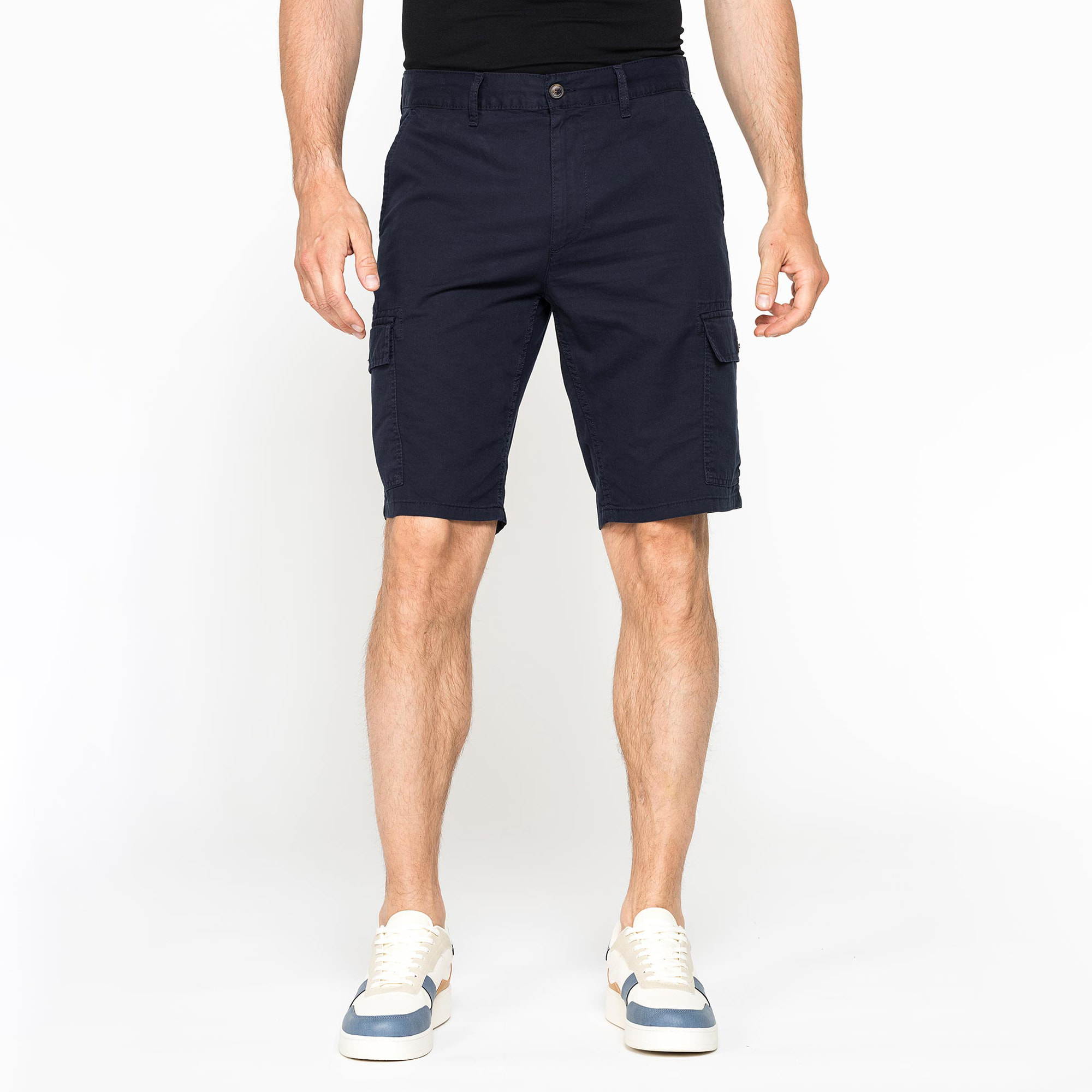 BERMUDA CARGO IN GABARDINA LEGGERA CON TASCONI