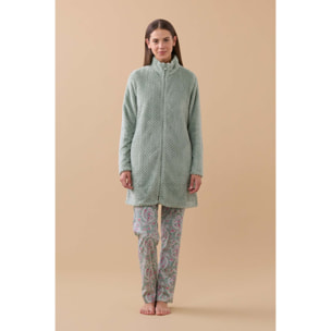 Vestaglia donna bubble in coral con zip Noidinotte