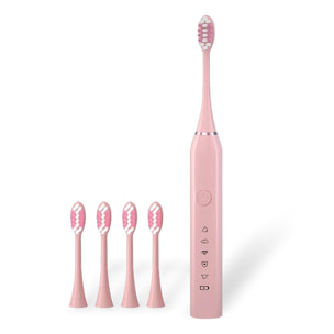 Spazzolino elettrico sonico 330. Modalità pulizia, lucidatura, sbiancamento, sensibilità e massaggio. Include 5 teste.