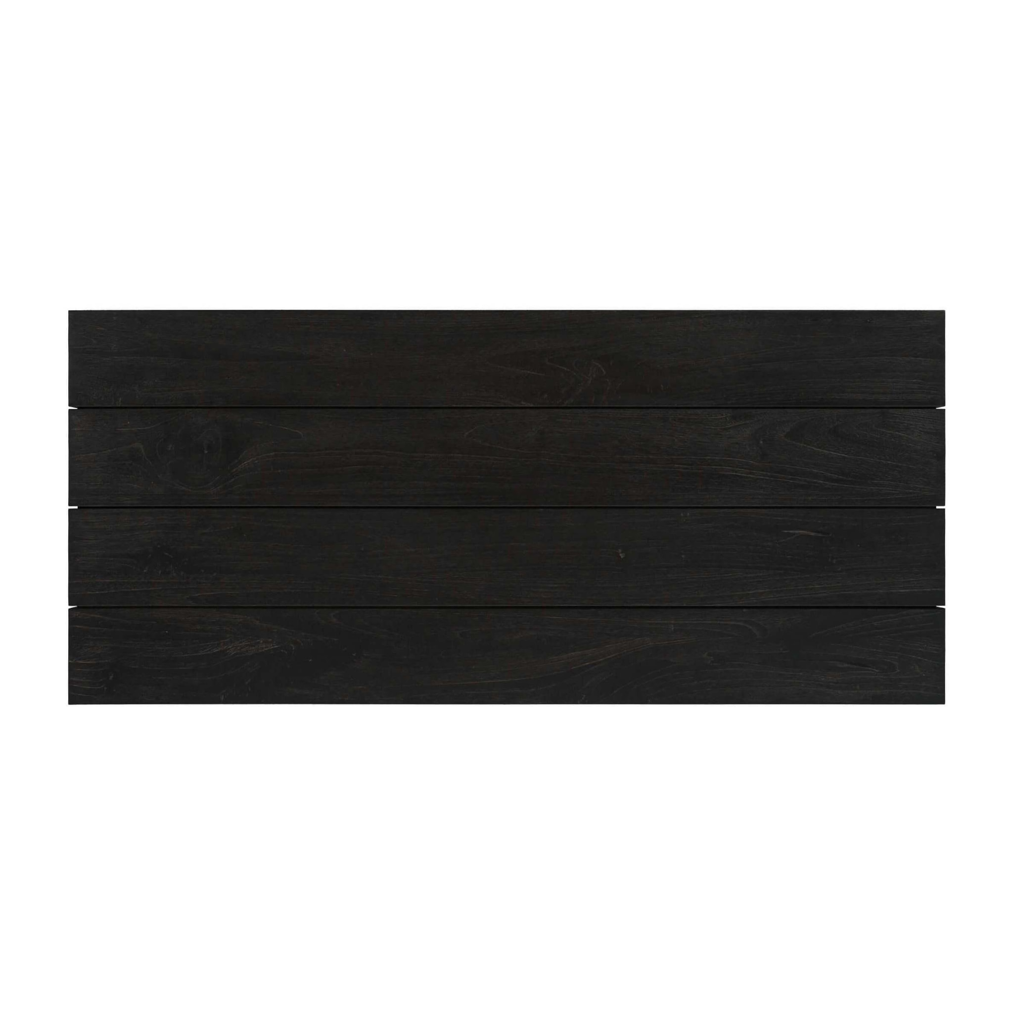Table basse Lya noire en bois de teck recyclé