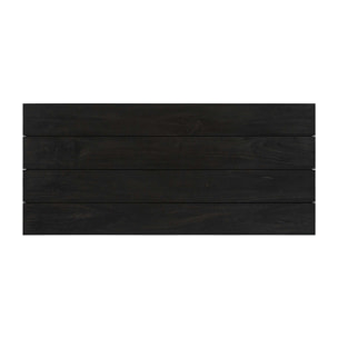 Table basse Lya noire en bois de teck recyclé