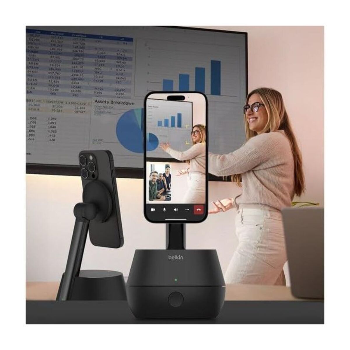 Chargeur induction BELKIN suivi automatique avec dock rechargeable