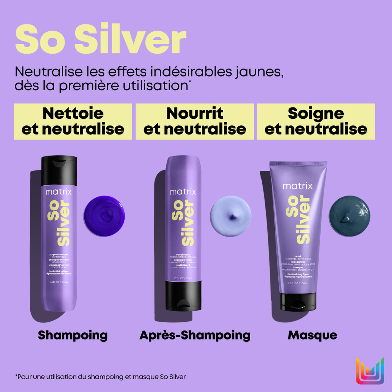 So Silver - Shampoing Violet Neutralisant de Reflets Indésirables Jaunes