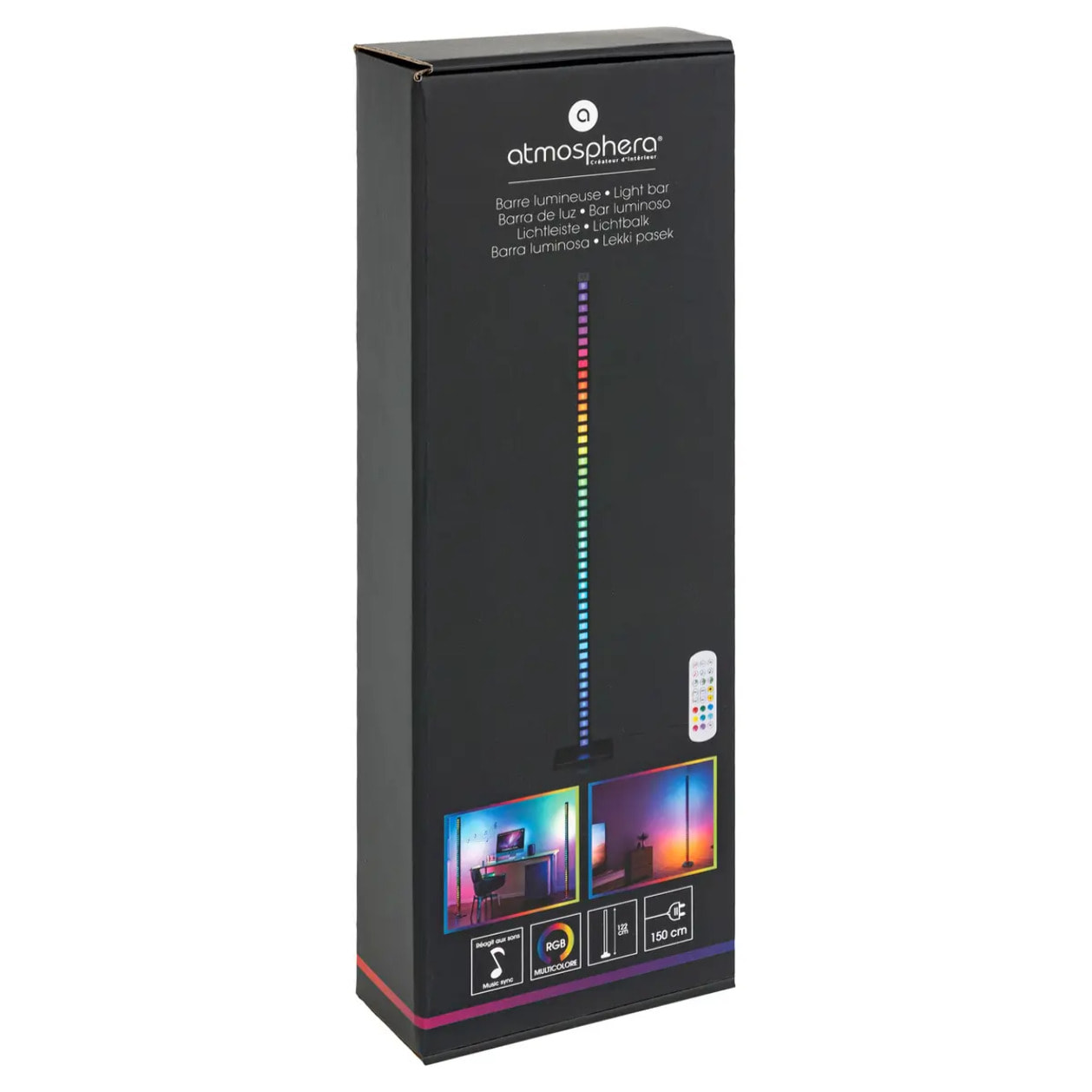 Lampadaire avec télécommande synchronisation musicale h122